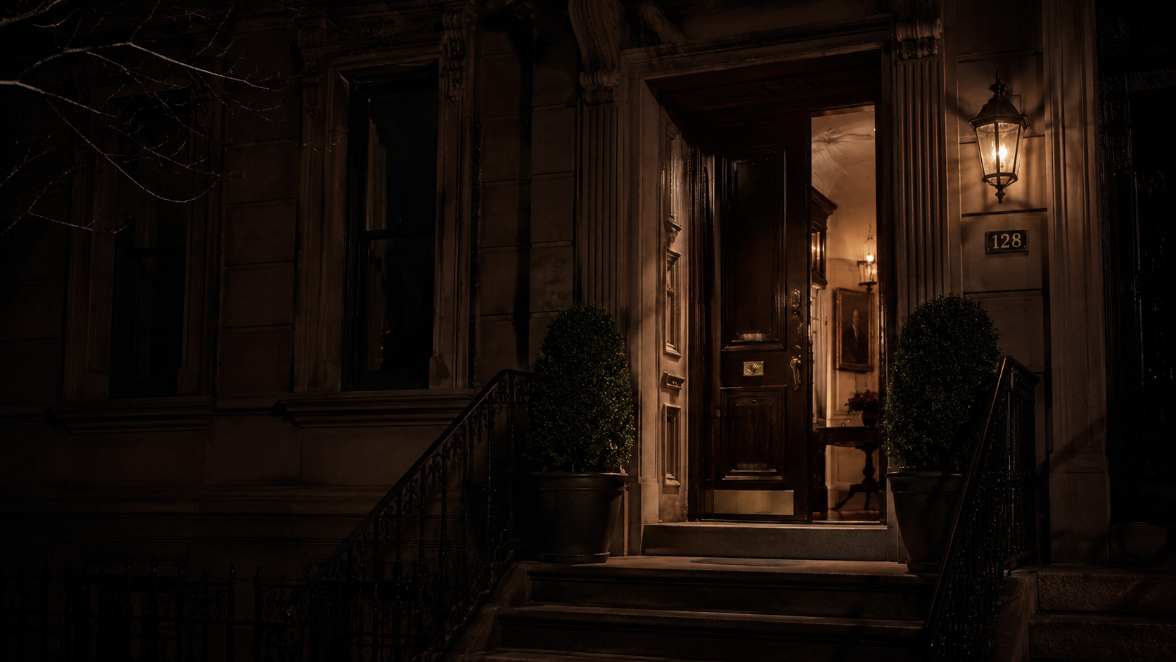 A New York brownstone entrance